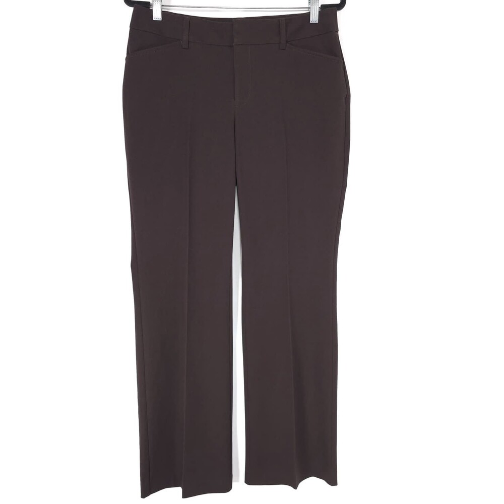 EDDIE‎ BAUER Women's New Pants Curvy Fit Trouser 10 Brown Stretch 23407892
